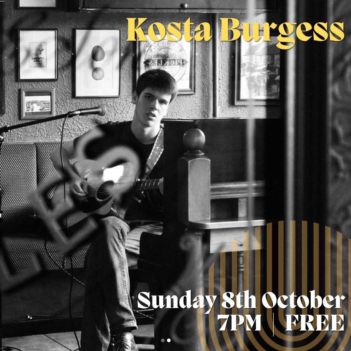 This Sunday we welcome back singer-songwriter Kosta Burgess, who will be providing the soundtrack to your Sunday night with his folk, blues and country tunes. Music starts at 7pm, with pizzas from 6pm and bar til 10pm 🎶 🎸 🍕 🍻 @kostaburgess_music