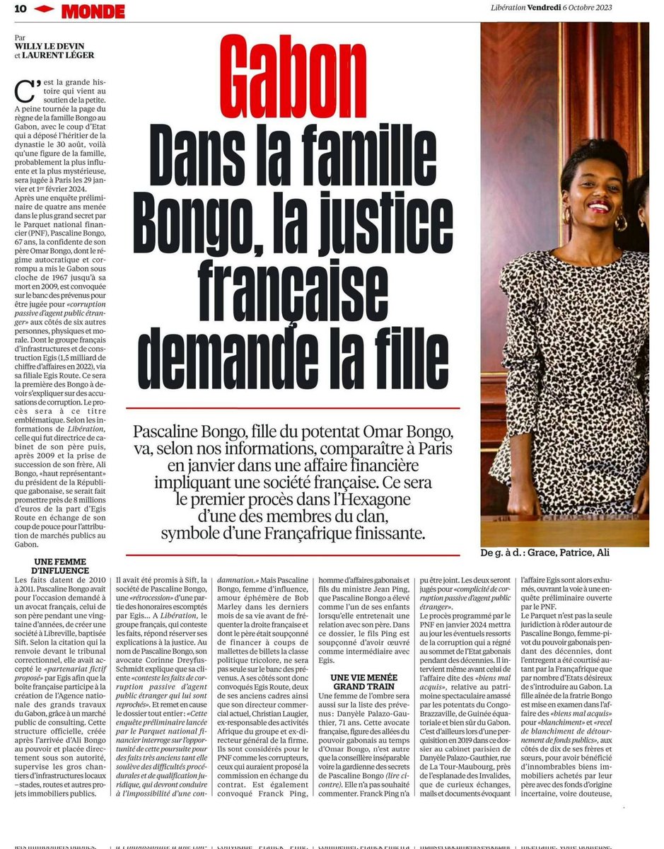MengueMEyaa's tweet photo. Pendant qu'Ali Bongo est laissé libre, après avoir commis des crimes de toute nature, seule la Justice française semble vouloir redonner aux #Gabon -ais et Gabonaises leur dignité en punissant les voleurs et tricheurs du régime.
#PascalineBongo
#France
#corruption
#RFI
#TV5 https://t.co/jwCfd6DbAI