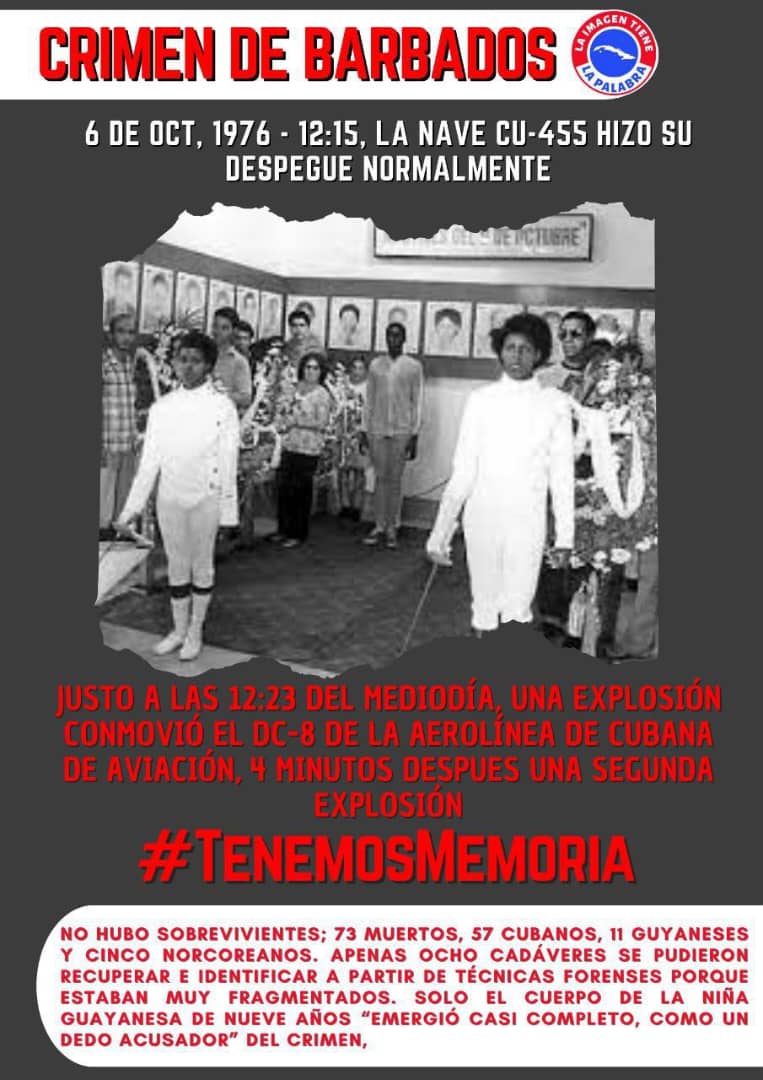 #NoAlTerrorismo
#CubaNoEsTerrorista #CubaPorLaVida #CubaCoopera <a href="/cubacooperaven/">Brigada Médica Cubana en Venezuela</a> <a href="/MINSAPCuba/">Ministerio de Salud Pública de Cuba</a>  <a href="/EspartaNue31703/">Brigada Médica Cubana Nueva Esparta</a>
