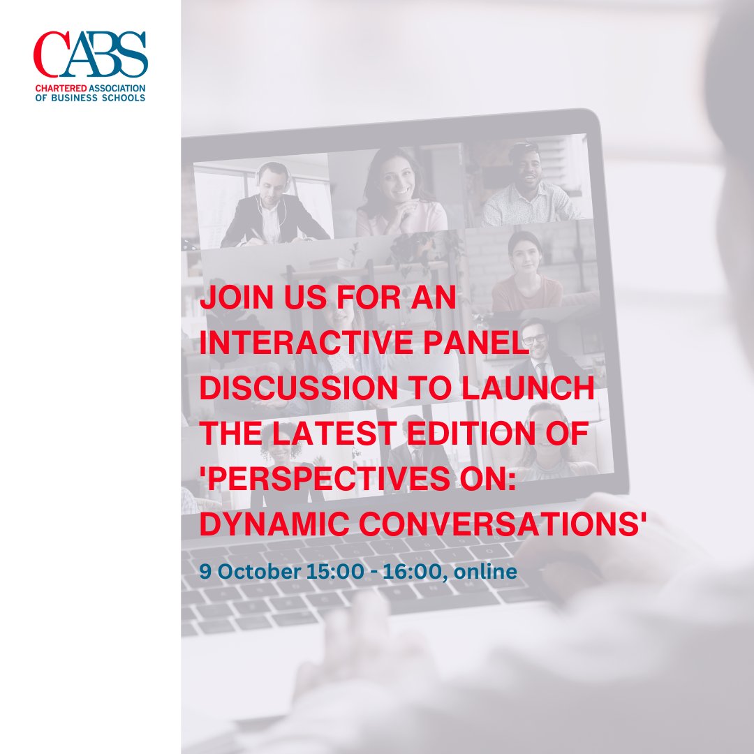 3 days left to register for the interactive panel discussion to launch the latest edition of 'Perspectives On: Dynamic Conversations' on the 9 October. Register for the panel discussion below👇 charteredabs.org/events/dynamic…