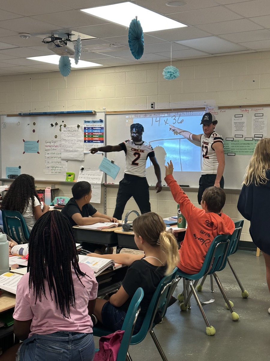TonyKinsler2's tweet photo. Started the morning off great on game day by visiting Horizon Elementary! @SCHS_prospects @SCHawksFootball https://t.co/qq5XIl4dDa