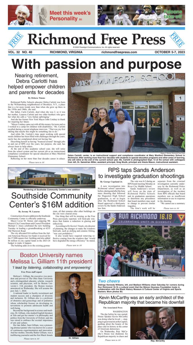 FreePressRVA's tweet photo. ICYMI: our latest edition, packed with news, features, sports and more. https://t.co/yFLu6n0G3b
#richmondfreepress #weekly #newspaper #RVA #richmondva #Local #community #BlackPress #locallyowned #journalism #photojournalism #newstouse #blackOwnedBusiness https://t.co/xWeKa051pH