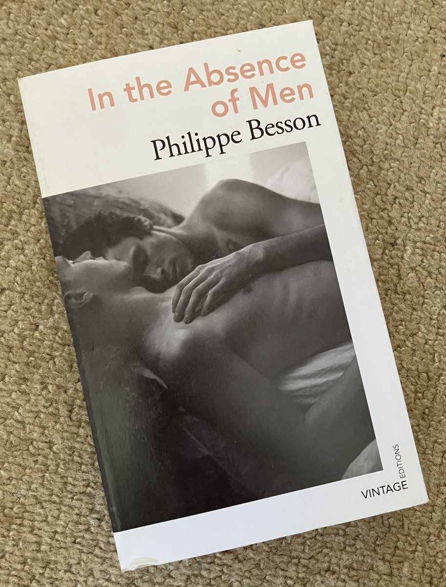 TheBishF1's tweet image. I’ve never read Philippe Besson before but I’ve just finished #InTheAbsenceOfMen (‘En l’absence des hommes’), his first novel, which I loved. The sultry cover photo (pic 1) makes the subject matter clear, &amp;amp; page 99 (pic 2) elaborates further. It’s sad, lyrical &amp;amp; enchanting. ❤️