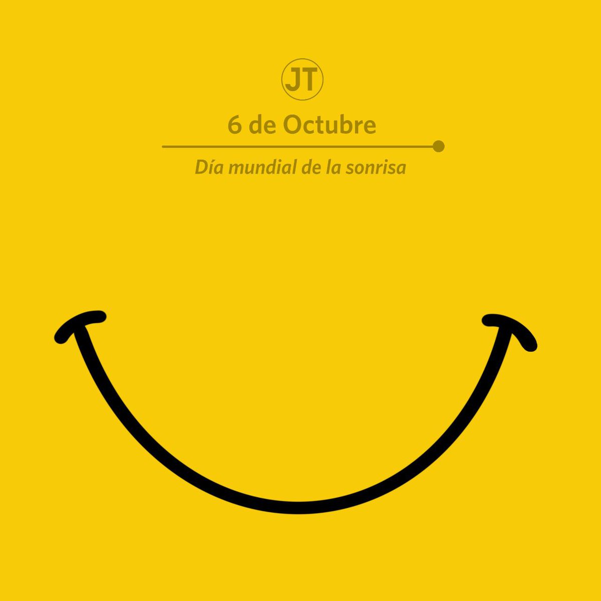😁 En el año 1999 Harvey Ball, creador del símbolo iconográfico Smiley Face o Carita Feliz, decidió proclamar el #DíaMundialDeLaSonrisa para el primer viernes de octubre, una fecha pensada para ser feliz y llevar alegría a otros, aunque sea por un día.
