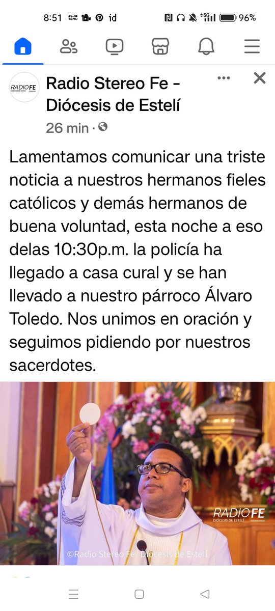 Libertad para los sacerdotes en Nicaragua.