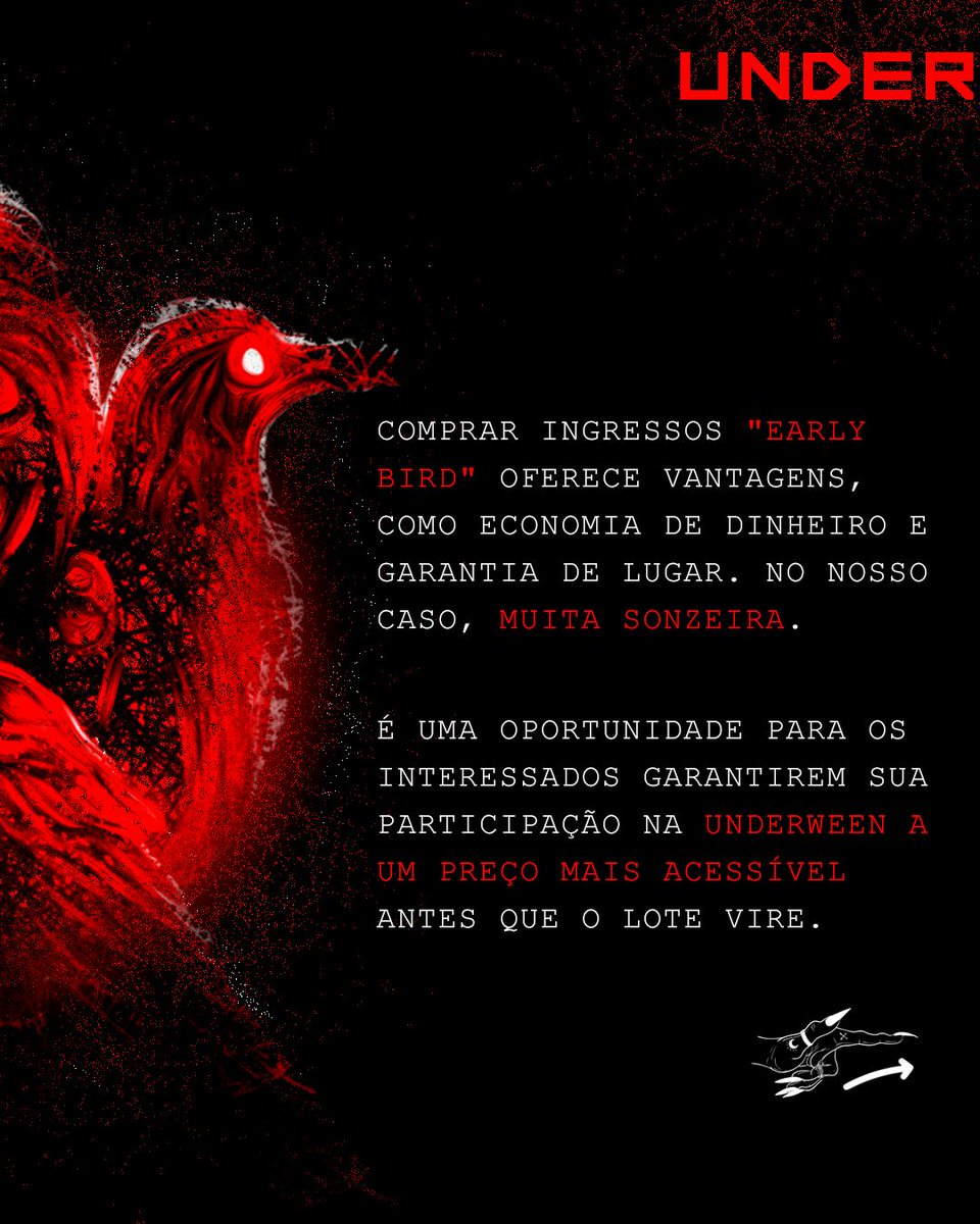 squarem_'s tweet photo. Vem descobrir com a gente os benefícios do early bird! 💀🐦✨
#Promoção #Descontos #halloween #underween #underweenfest https://t.co/ZZsgvMBUiF