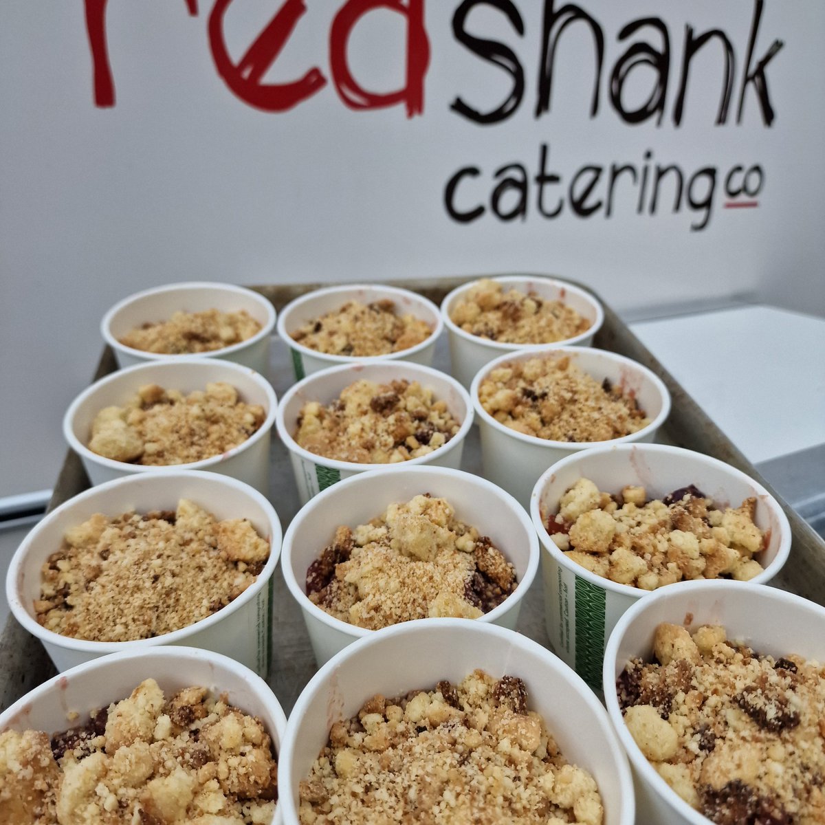 You can never grumble when you eat a Redshank apple &amp; black cherry crumble 😆😋

Inverness Marina until 7.30pm...

#crumble #autumn #cream #dessert #homemade #streetfood #inverness #nc500 #northcoast500 #theredshankuk