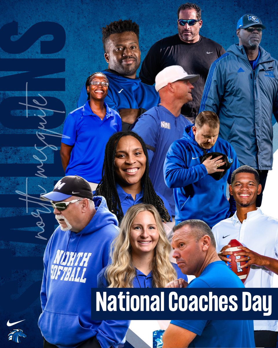 NorthMesquiteHS's tweet photo. Happy National Coaches Day to our Stallion Coaching Staff!

We are so appreciative of our coaches and everything they do for our Stallion Student Athletes. @nmstallionhoops @ladystallionbb @NMHSCoach_Smith @stallion_soccer @NMHS_girlssoc @NorthMesquiteBB https://t.co/1R9mngVvTi