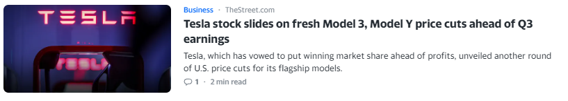 beyerch's tweet photo. It felt just like yesterday when the #Tesla bulls were proclaiming that the price cuts are over as the new RWD Model Y was filling the role of the affordable option. That didn't last very long..
$TSLA $TSLAQ #TSLA #TSLAQ #demandproblem https://t.co/Zu1Qt2oiA1