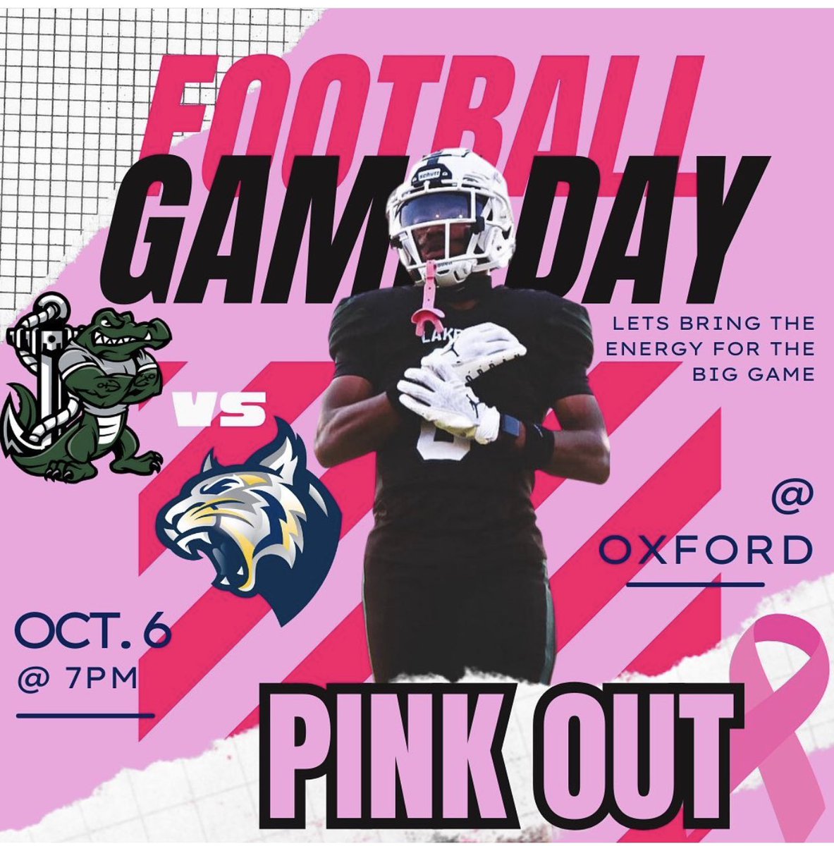 🐊GAME DAYYYYYY @ OXFORD🐊 💖💖PINK OUTTTTTTT💖💖 ⏰7PM TONIGHT ⏰⏰⏰⏰⏰⏰⏰ ‼️‼️‼️SHOW UP AND SHOW OUT TO SUPPORT OUR L BOYS‼️‼️‼️‼️