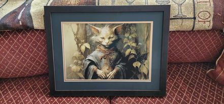 samwellsart's tweet photo. These were sent to me by a customer. 
Thank you Richard, I'm so pleased you and your grandaughter like them 😀
How good do they look framed by Hangin frames in Hillsboro, Oregon. 🥰
#artwork #cats #framed #digital #downloads #etsyshop #happycustomer https://t.co/2cdM0yPufG