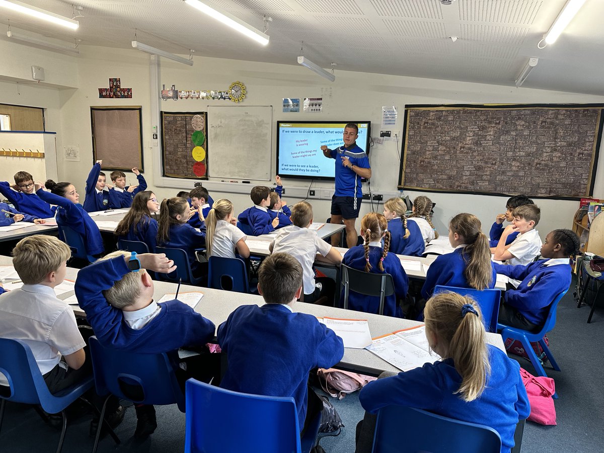 A fantastic day for our Y5/6 pupils, who were trained to be Active Ambassadors today. They have been learning how to lead activities at lunchtimes, be good leaders and great role models for their peers. Well done everybody. We are very proud of you. <a href="/WRAAmbassadors/">White Rose Active Ambassadors</a> <a href="/FocusTrust1/">Focus Trust</a>