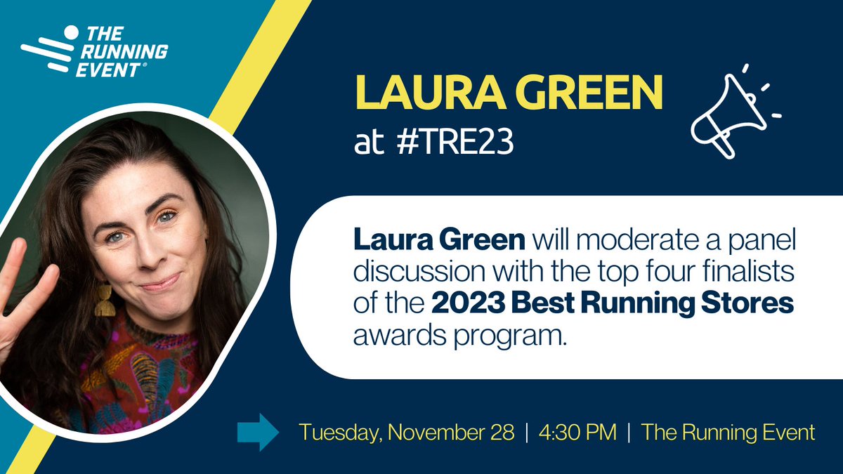 📢Catch Laura Green at The Running Event 2023! Join Laura as she moderates a discussion with the top four finalists of the 2023 Best Running Stores awards program.