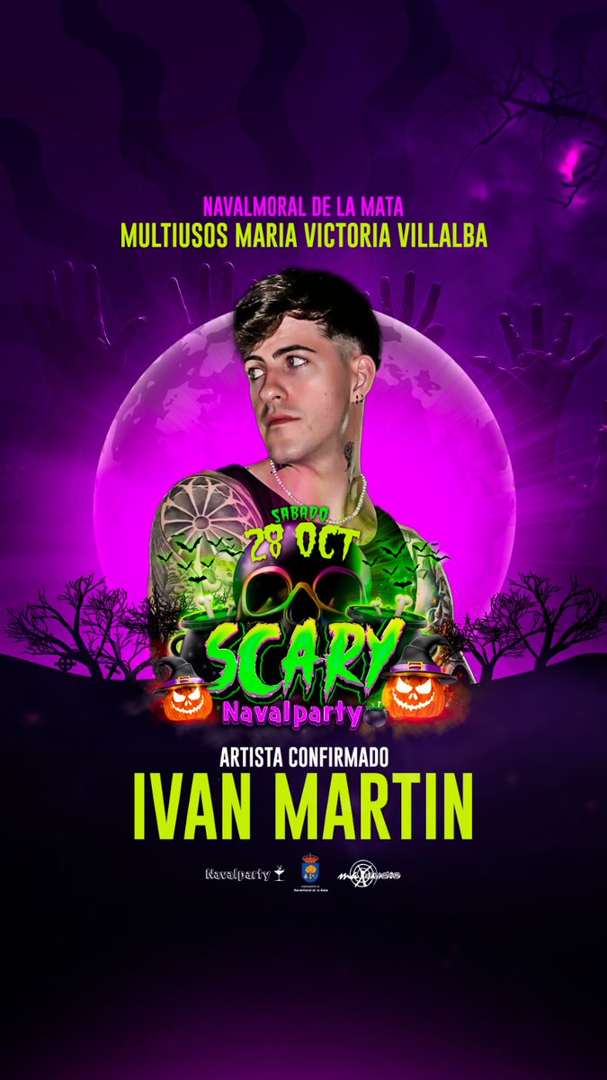 navalparty's tweet photo. ✅ SEGUNDO ARTISTA CONFIRMADO
 
🔥 IVÁN MARTÍN 🔥

Cómo esta vez jugamos en casa...😏

Dj local 📍

😈 SCARY PARTY 😈

#SePutoLia https://t.co/6mVO0Tw4iI