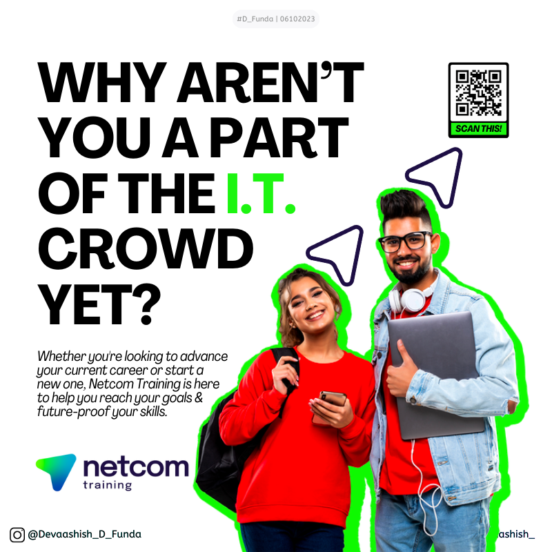 Devaashish_'s tweet photo. 2
#D_Funda

Learn to purposefully be a part of the I.T. crowd!

To know how, scan the QR or visit us at: https://t.co/vV0ns54TIO

@OneMinuteBriefs @Netcom_Training #1MinuteWithNetcom #punD #adsD #worDplay #copywiting #writing #CyberSecurity #jobs #hiring #upskilling #reskilling https://t.co/8lQswsKZyZ