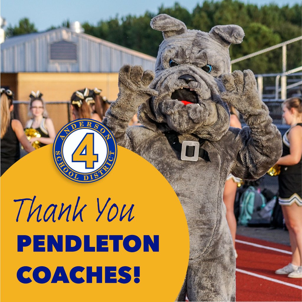 Big shoutout to Pendleton Athletics and Riverside Middle Coaches! We appreciate the role you play in helping students achieve their goals. You encourage, guide, and shape our students all year round. Thank you, and GO DOGS!!! 🖤💛

#DreamBig #ASD4