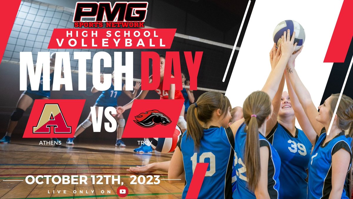 pmgsportsnet's tweet photo. FIRST VOLLEYBALL GAME BOOKED 🚨

This week @pmgsportsnet travels to @AHS_Athletics23  vs @Troy__Athletics On Thursday October 12th at 7 PM.

Watch Here 👇👇
https://t.co/PaIZjflbPs https://t.co/A1Be3VD8wa