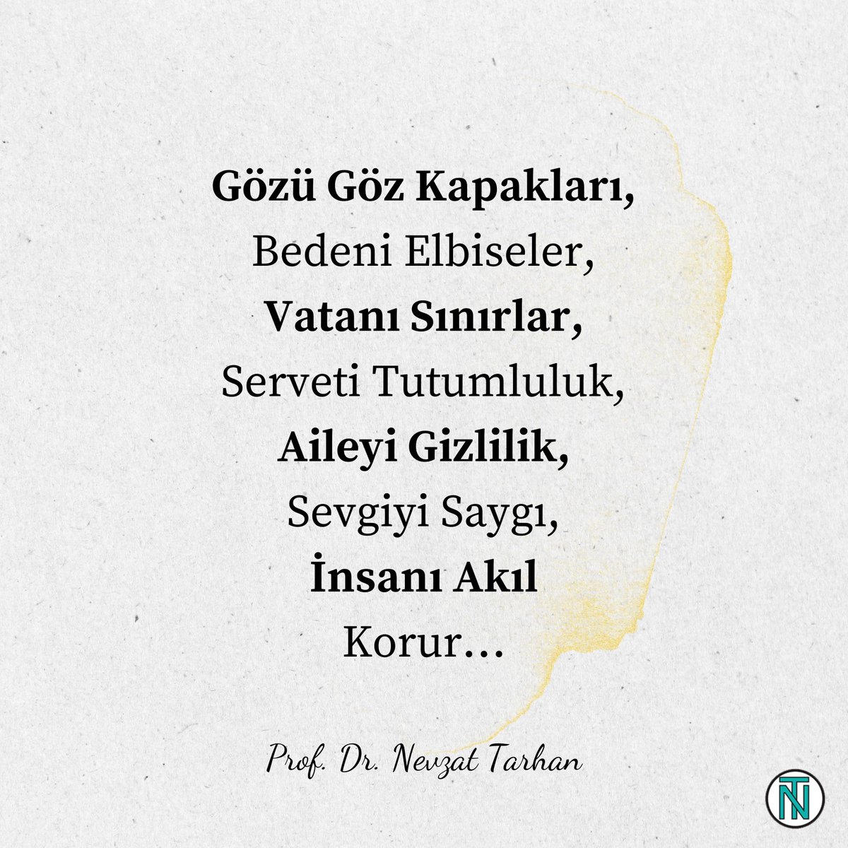 drnevzattarhan's tweet photo. Kısa ve Net...

#Aile #Sevgi #İnsan #NevzatTarhan https://t.co/kpKN8EyvTO