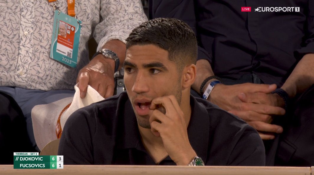 Djokovic and Hakimi are good friends and he has even been in Djokovic box sometimes.