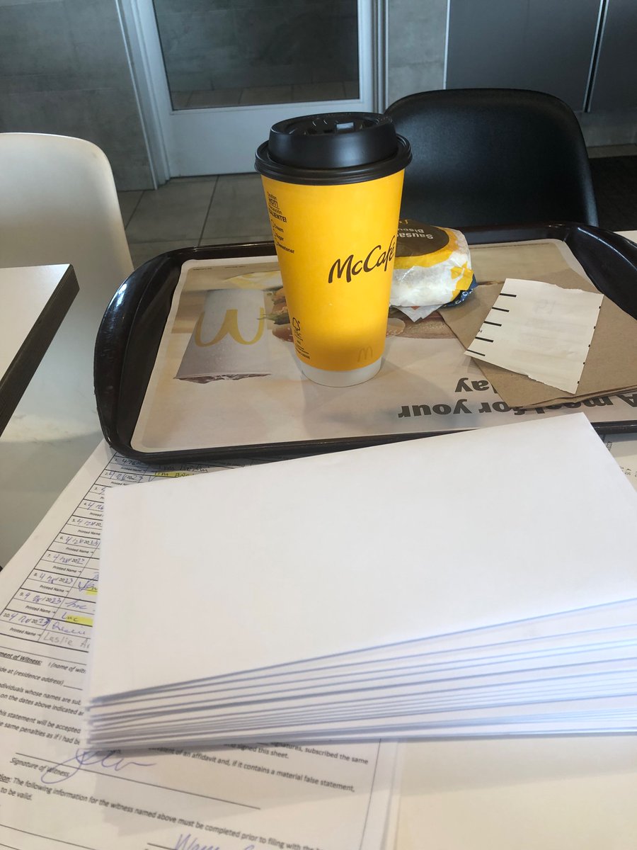 JimDobkowski's tweet photo. Took a break from door-to-door to address a mailer. Thanks to the kind @McDonalds worker who lent me her pen. #VoteDobkowski #Vote2023 #VoteThirdParty #QueensburyNY https://t.co/9PZfjcXAEb