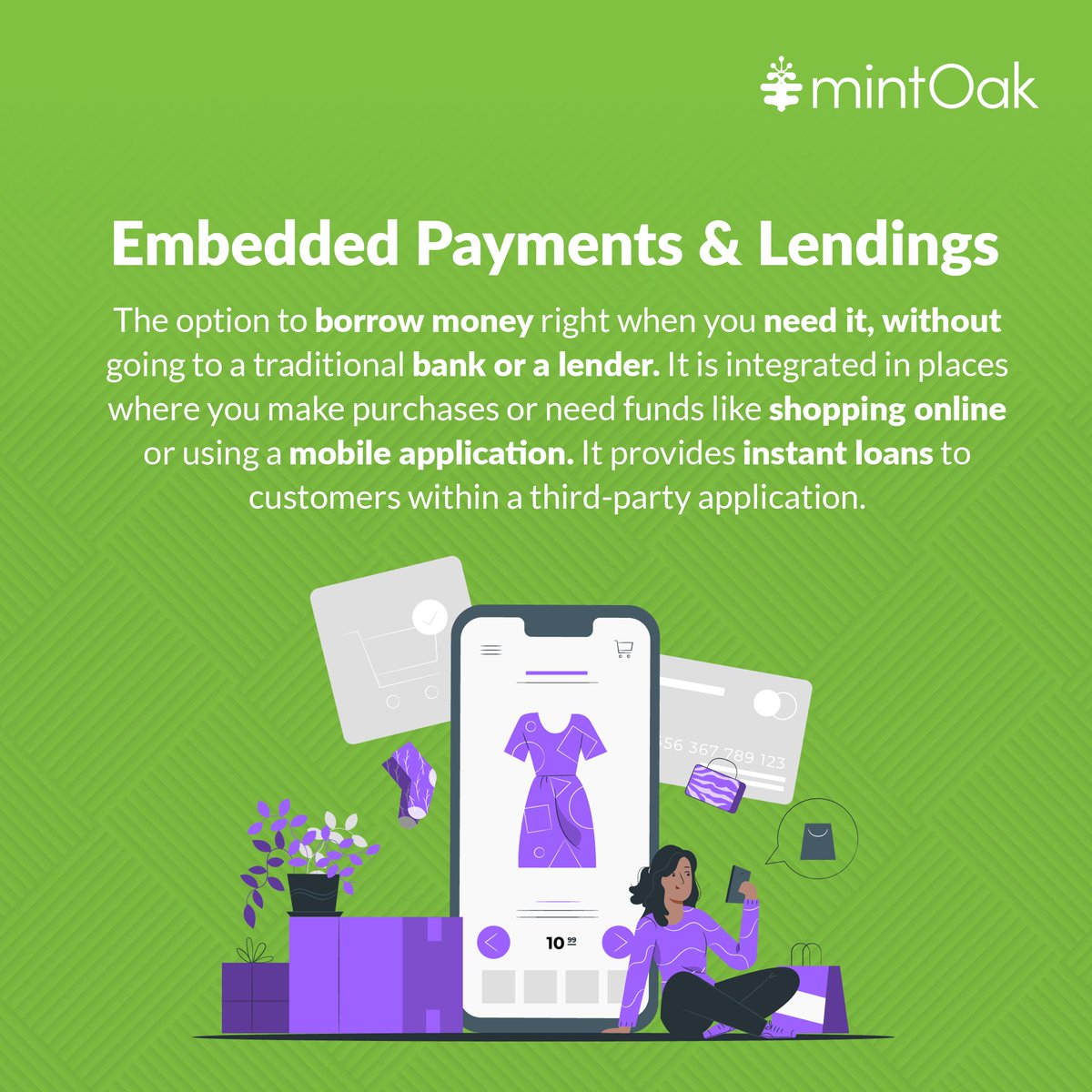 MintoakIndia's tweet photo. Embedded Finance is undeniably the future of financial services.ย
By streamlining financial transactions, Embedded Finance empowers businesses and individuals alike.ย
Stay tuned with us for more industry updates! ๐โจ
#Fintech #Mintoak #MintingTheFuture #IndustryUpdates #SMEs https://t.co/zwJIiwqXfX