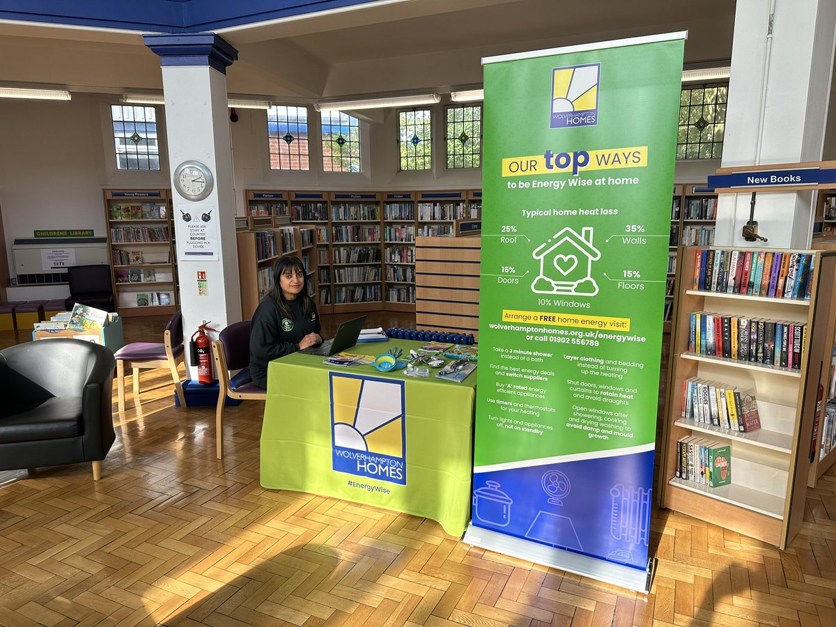 📚 This #LibrariesWeek join us for the final drop-in session @WolvesLibraries Low Hill 2-4pm💡@WolvesHomes energy advisor can help you discover how to save energy, money & water. Let's make our libraries & homes more sustainable together! 🌿 #Sustainability #SaveEnergy #SaveWater