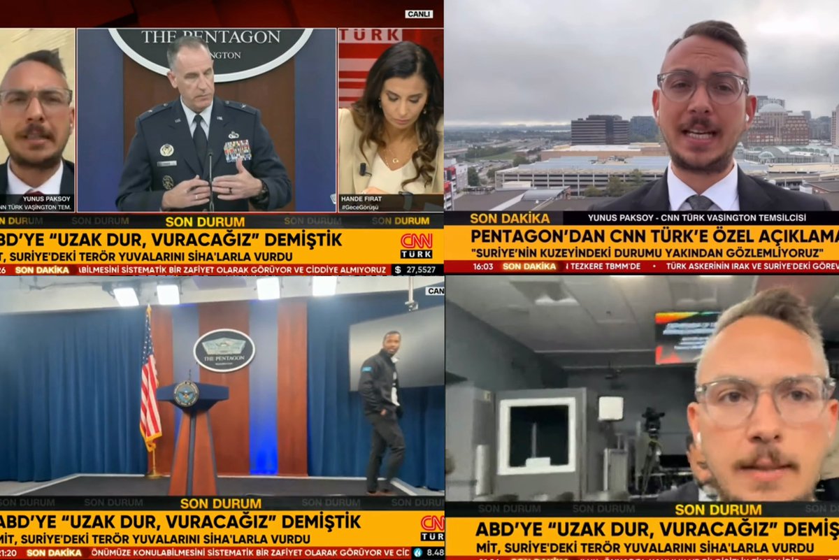 yunuspaksoy's tweet photo. Bir teşekkür..

Pentagon’un operasyonlara ilk tepkisi ile başlayan gün, ABD ile yaşanan SİHA hadisesi sonrası daha da önemli hale gelmişti.

Yerinden son dakikalar ile tüm ayrıntıları doğru şekilde CNN Türk ekranlarından vermeye çalıştım.

İzleyenlere, buradan konuya dahil olup görüşlerini aktaran herkese şahsen teşekkür ediyorum.