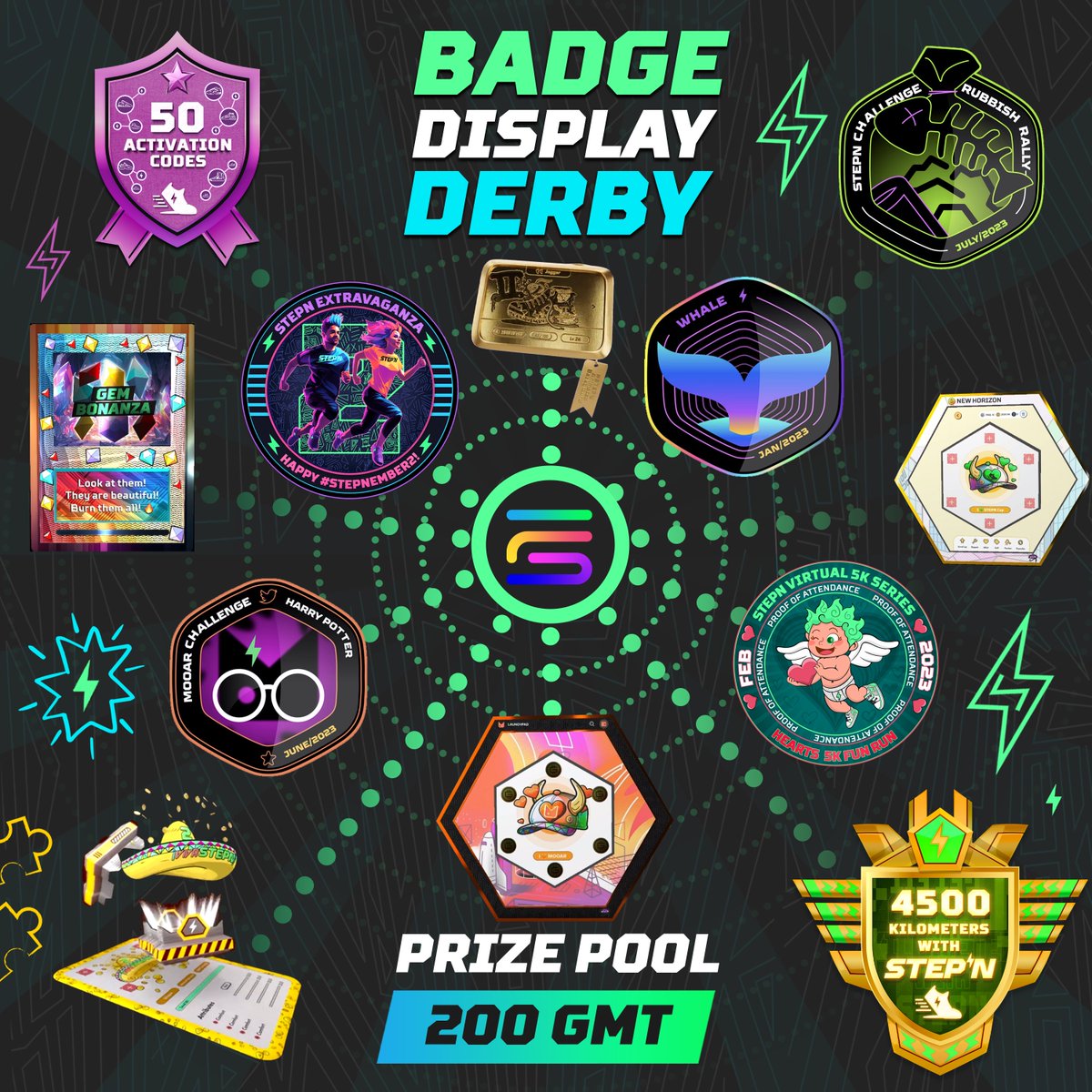 TatsianaSTEPN's tweet photo. 🤩 New Challenge 🤩
🌟“BADGE Display Derby”🌟

Share your favorite or a few bedges that you received while participating in various challenges from #FSL ambassadors. 

💸 Potential prizes: 200 $GMT for 5 winners 

1. Like ❤️ and retweet 🔁 
2. Follow ✅ 
@TatsianaSTEPN 
@CioSilv 
@Crypto30Y 
@Stepnofficial 
3. ☝️Tag 2 friends who don’t know about #FSL
4. 😍 Share your favourite badge in comment under this post. 
5. #️⃣ Use hashtags #STEPN #FSL #FSLBadgeDerby

⌛️Date of the end: 13.10.2023 
🏆 Winners will be announced: 14.10.2023