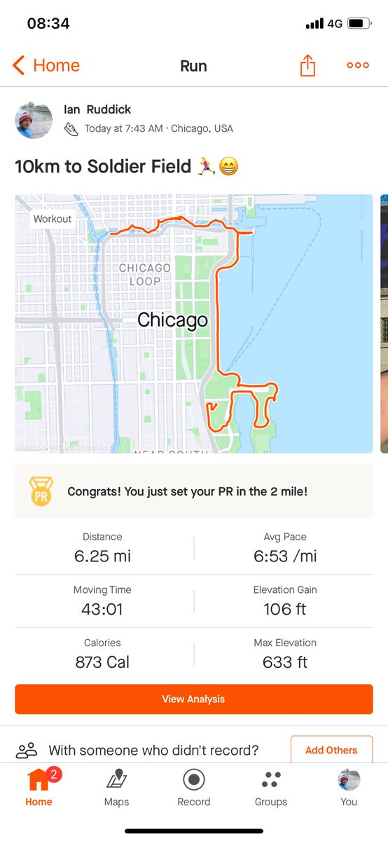 Rudds77's tweet photo. 10km to Soldier Field 🏃‍♂️ #safc #sunderlandtakeover #chicagomarathon https://t.co/vsT9ydn8uK