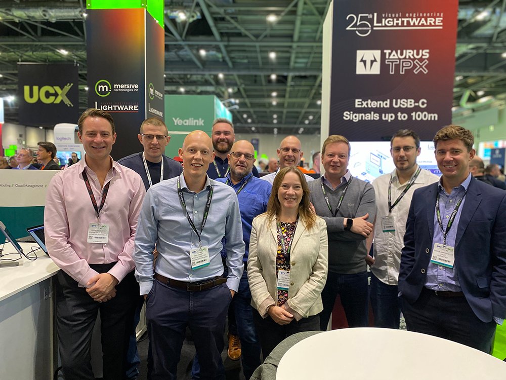 The EMEA Sales &amp; Marketing team were out in full force at <a href="/UCEXPO/">Unified Communications EXPO (UCX)</a> checking out the latest tech collaboration, UC Cloud &amp; Networks, AI and AV. They had a great meeting with Charlie Sullivan <a href="/LightwareHQ/">Lightware</a> showcasing Taurus TPX.
#UCX2023 #AVtweeps #LondonExCel #DiversifiedEMEA
