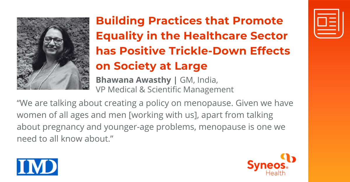 How are healthcare firms advancing the interlinked issues of gender parity, health equity and women’s financial status? Learn more from IMD about how organizations like #SyneosHealth are furthering women’s advancement in the workplace: imd.org/ibyimd/purpose… #IMDImpact