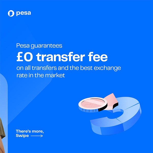 joinpesa's tweet photo. Get a welcome bonus when you register and send money to your loved ones in NIGERIA.

Pesa guarantees
- Zero(0) transfer fees on all transfers.
- Best exchange rate in the market.
- Instant delivery in 5 minutes or less.

Terms and Conditions Apply - https://t.co/I4AU9lkr9T

Create a Pesa account today. 👇🏾
https://t.co/IUJglq7MEa