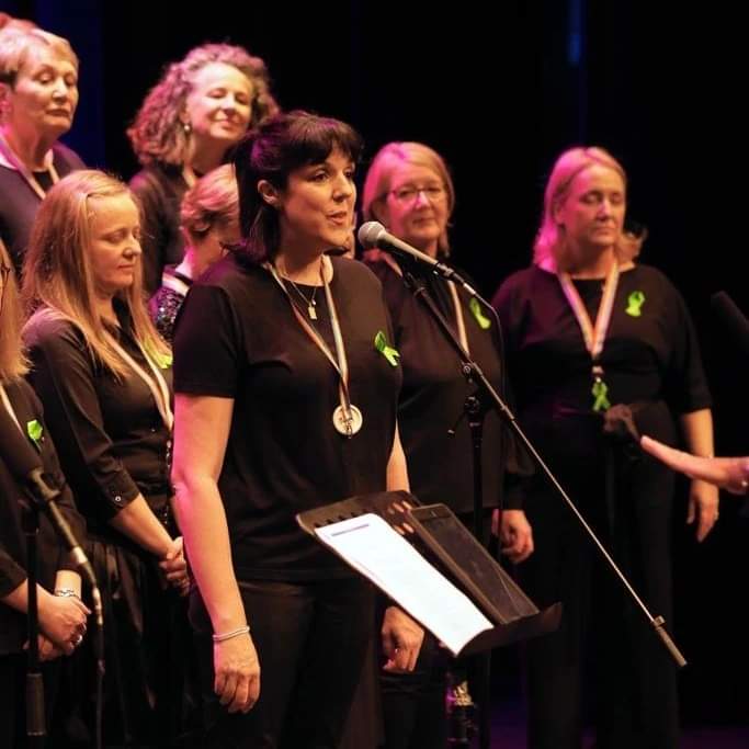 HW_HSEDubMid's tweet photo. A great night and a great performance from the HSE Healthcare Harmonies Choir last night raising the roof and invaluable funds for St. Brigids Hospice.  #SingingforWellbeing #MusicIsMedicine Thank you the Moat Theatre in Naas for hosting. https://t.co/LQj1lNwiYd