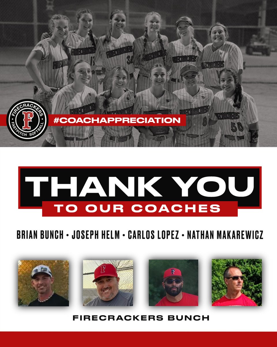 A Big thank You to these four coaches today for all that you do for these young ladies. 🧨🧨
