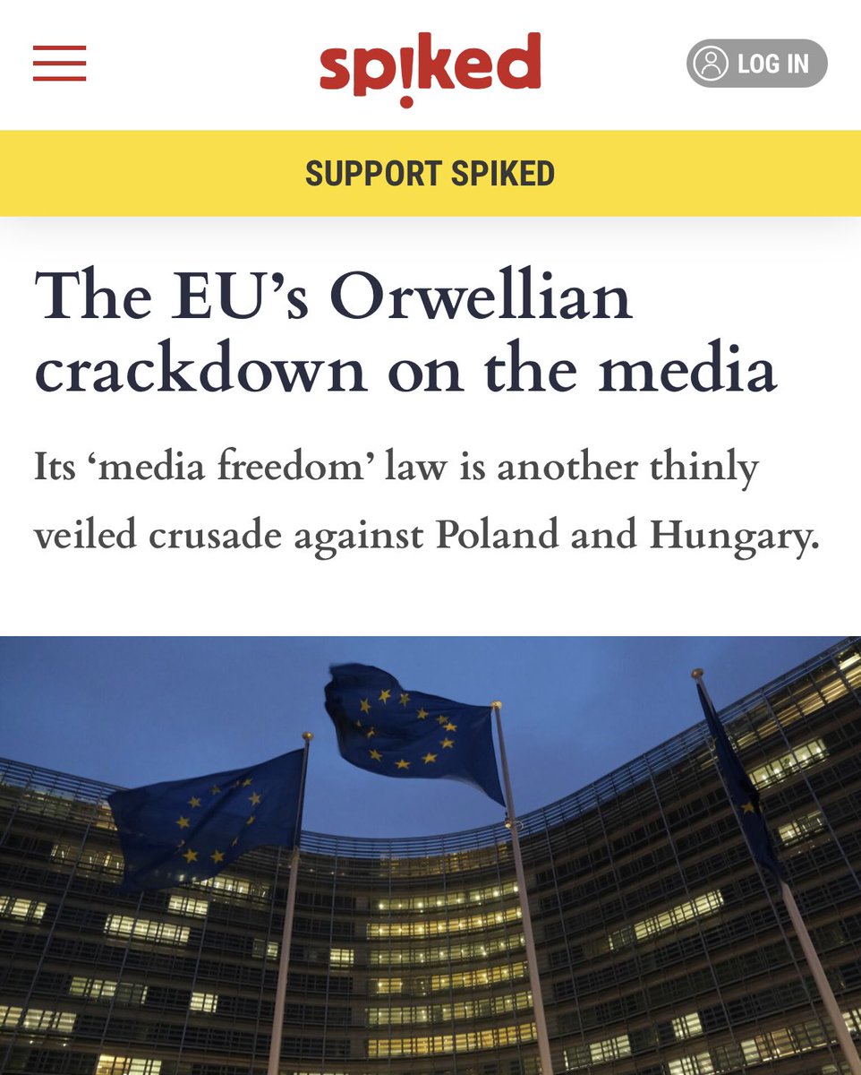 BalazsOrban_HU's tweet photo. ❗️Hungary firmly opposes Brussels' proposal for media regulation, which poses a significant threat to national media regimes and seeks to expand EU control. The so-called #MediaFreedomAct is a tool for exerting control over the media. This interference not only undermines the sovereignty of Member States but also serves as a targeted political attack on Hungary and Poland.
According to Norman Lewis, a visiting fellow at @MCC_Brussels, the Brussels "Media Freedom Act" is yet another thinly veiled crusade against Poland and Hungary. It is crucial to note that the #EMFA does not prioritize media freedom or pluralism; rather, it serves as a mere disguise for the EU's longstanding tensions with these nations.
👉 More details here: https://t.co/BLYkGOkNzN