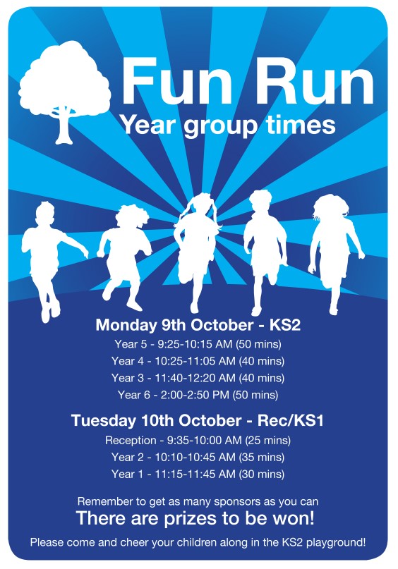 Fun Run next Monday/Tuesday @gospeloakschool.