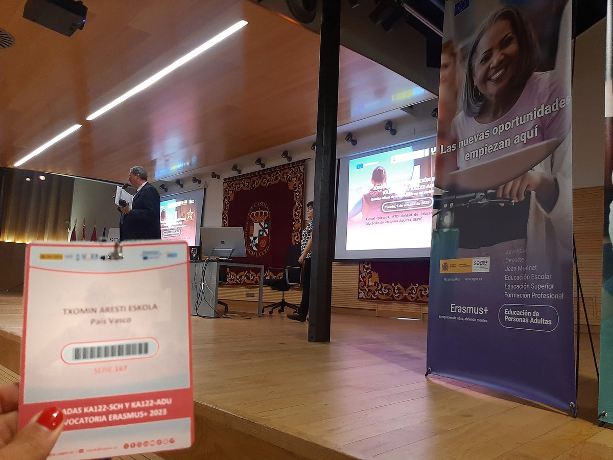 txominaresti's tweet photo. Eramus+ KA-122 proiektuak aurrera eramateko jardunaldi bereziak, eskola eta pertsona nagusien hezkuntzan, 2023 ko deialdia Toledon "Jornadas iniciales de proyectos de movilidad erasmus+ KA-122 en Educación Escolar y Educación de Personas adultas" Convocatoria 2023 en Toledo. https://t.co/SmPmuxFetL