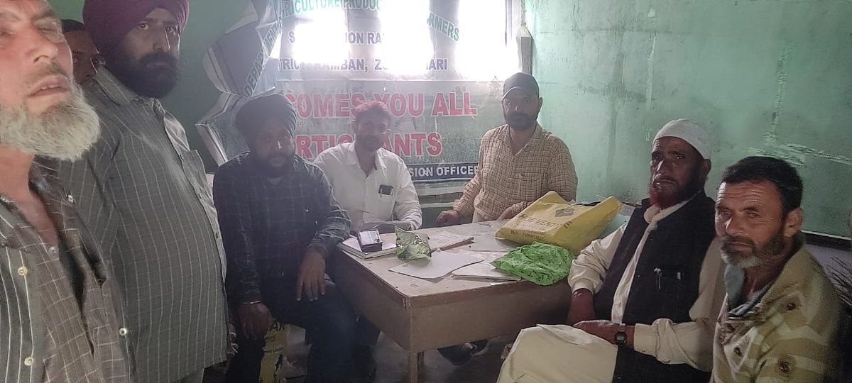 SDAO, Ramban Sh. Sudhir Manhas along with AEO Khari conducted Agriculture Exhibition and awareness programme during "Sankalp Saptaah" Aspirational Block Programme at Block Khari-District Ramban.