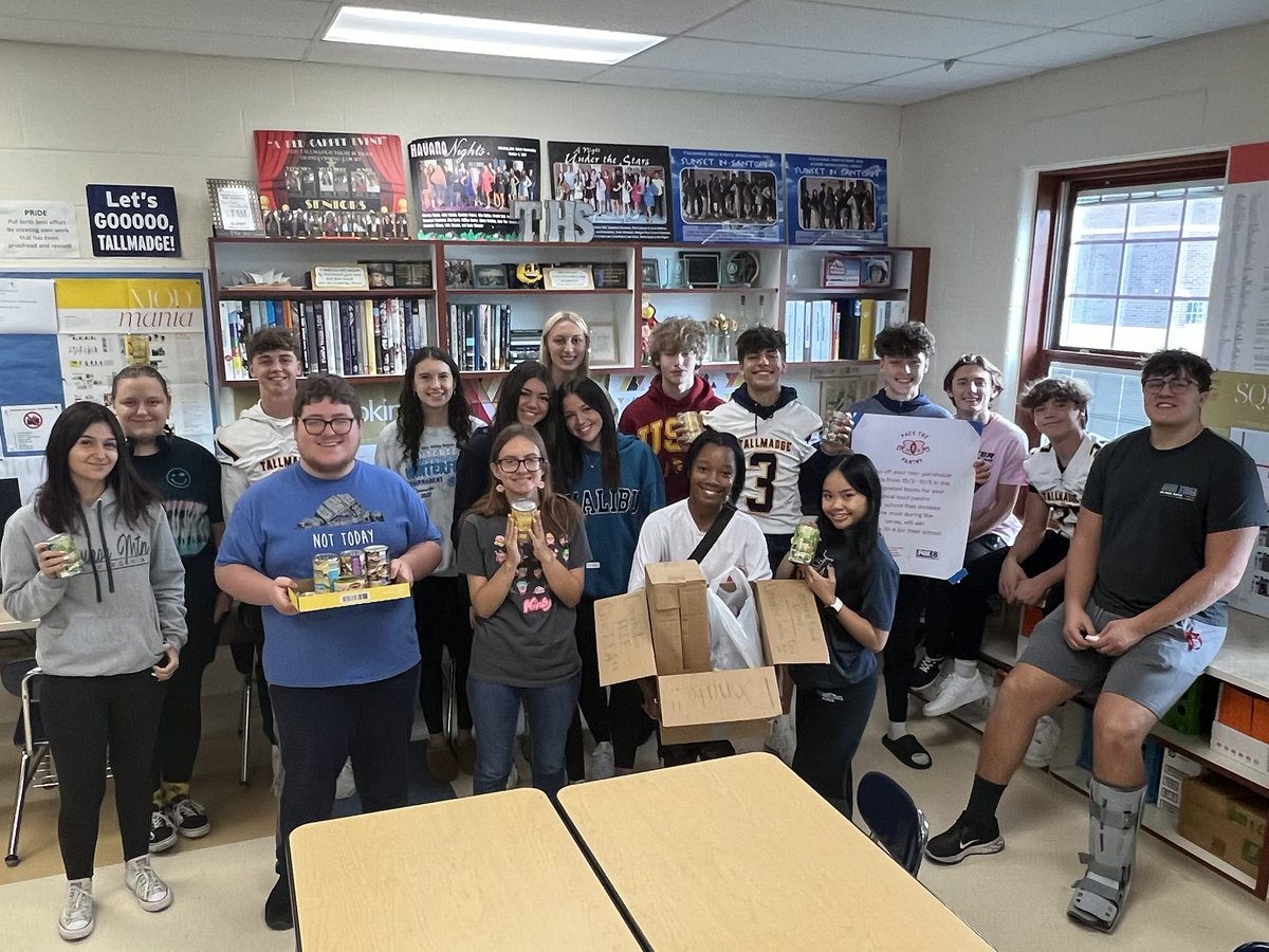 Super shout out to the @thstale Broadcast class for their amazing efforts in spearheading the @chickfila & @fox8news Pack the Pantry canned food drive! Their efforts will help so many local families! @tcstweets1 @marktreen @THS_Staszak @Tallmadge_AD