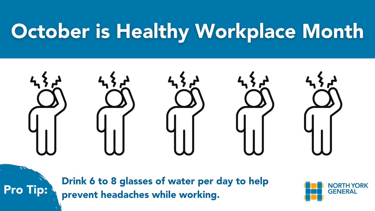 NYGH_News's tweet image. October is #HealthyWorkplaceMonth. Knowing how to prevent and manage headaches and migraines can help you get through the work day. #ICYMI our neurologist @JeremyZung shares some tips on what you can do for relief! bit.ly/3BSkzXW