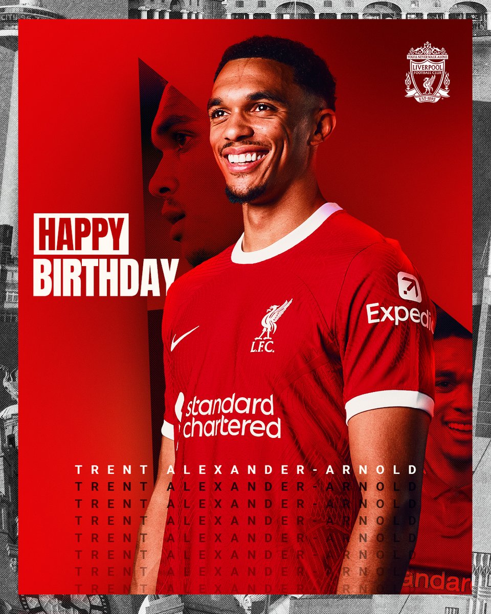 LFC's tweet image. The lad from L12 🔴

Join us in wishing @TrentAA a very happy 2️⃣5️⃣th birthday 🎊