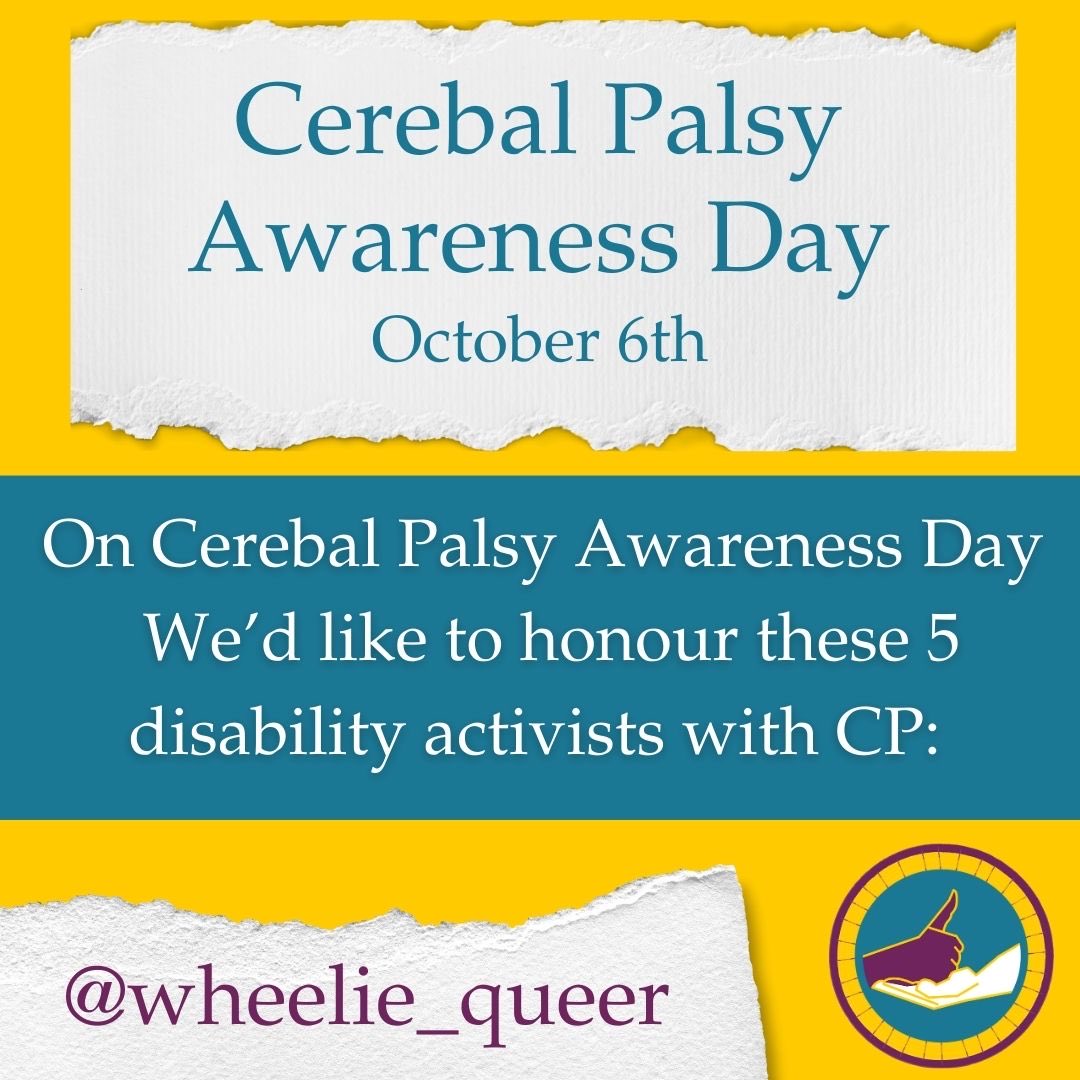 Today is #CerebralPalsyAwarenessDay 

So we wanted to highlight some brilliant disability activists who have Cerebral Palsy

(a thread)

#CerebralPalsy #CerebralPalsyAwareness #Disability