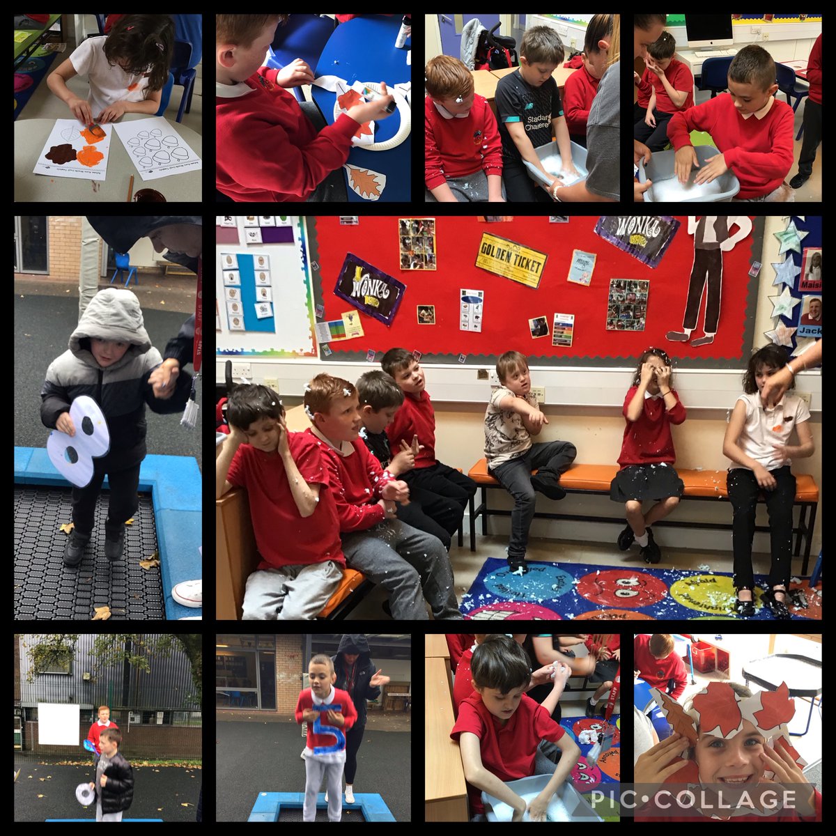 YsgolHenFelin's tweet image. Today we have been very busy in #class6
We have been making autumn wreaths, enjoying sensory circle time and moving in our maths lesson!