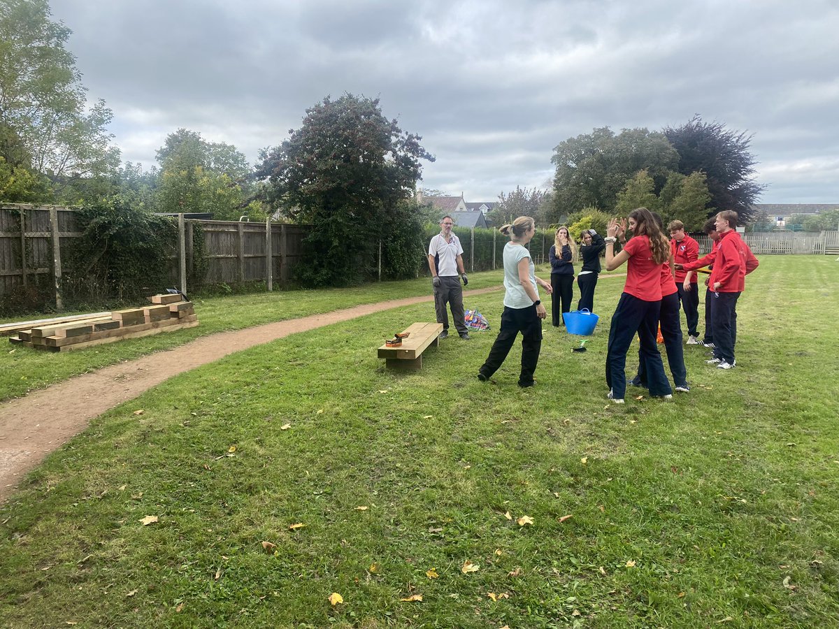 WinsleySchool's tweet photo. A massive shout out to our friends at @MonktonBath who not only lent us another minibus this week but were also on site this afternoon with some A level students building some wonderful new furniture for our school. Thank you guys! @PalladianTrust https://t.co/F6UtZzHcNo