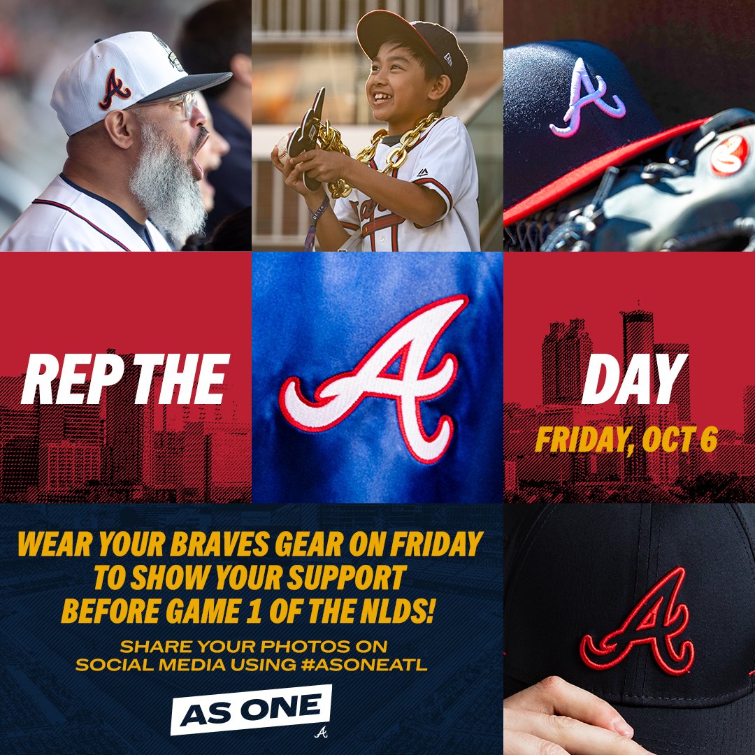 Atlanta Braves on X: Happy Rep The A Day! Wear your Braves gear today and  share photos/video using #AsOneATL  / X
