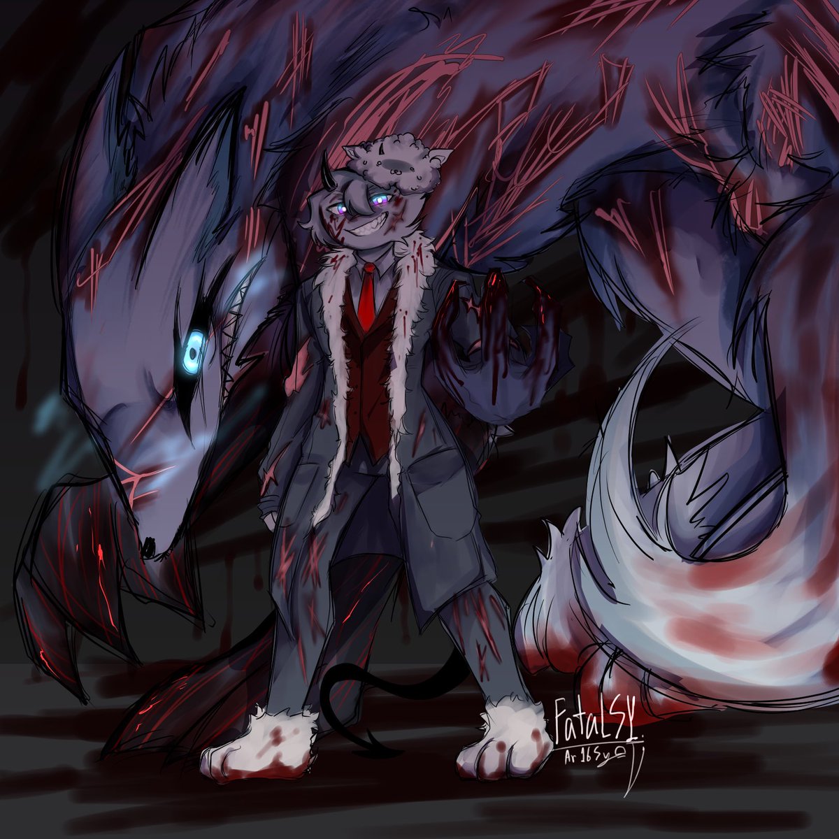 I see this collab and I must do it!!! I MUST DO IT!!
(Character: Big and might be a bad wolf)

#lobotomy_corporation #lobotomycorporation #RHG #digitalart