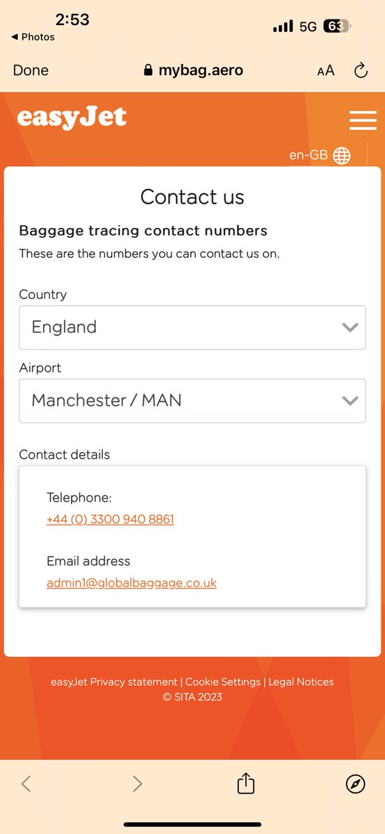 sorrellj_'s tweet photo. @easyJet Hi this number doesn’t work it says it’s incorrect and I’ve already emailed the email address and they don’t deal with lost property left on the plane https://t.co/erfbHcPnla