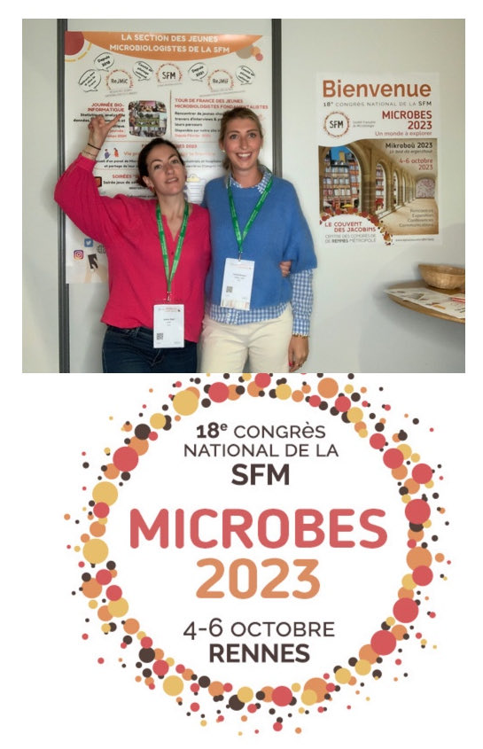 LG_LoicGuillot's tweet photo. Bravo Jeanne @Jeanne_big et Camille @CamilleROCHARD2 ! pour vos présentations sur Aspergillus fumigatus @SFMicrobiologie #microbes2023 et le prix de la meilleure photo pour Camille « feux d’artifice d’A. fumigatus !! #fungi https://t.co/N0bWusd08k