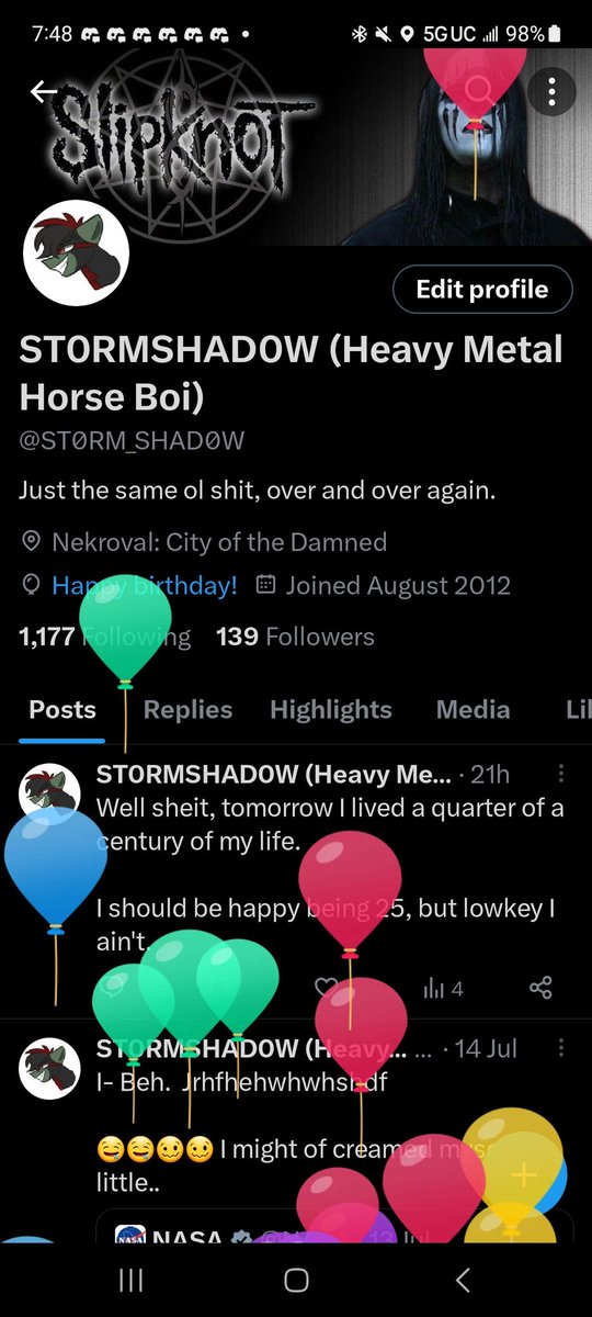 Well, it's that time a day again 

25 fuckin years around the sun! 

But for what cause? I don't fuckin know....