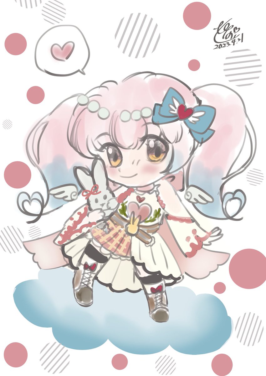 「改めましてアンケートご協力ありがとうございました意外と接戦でした。ひなっツちゃん」|ひなっツ꒰ঌ🐰໒꒱のイラスト